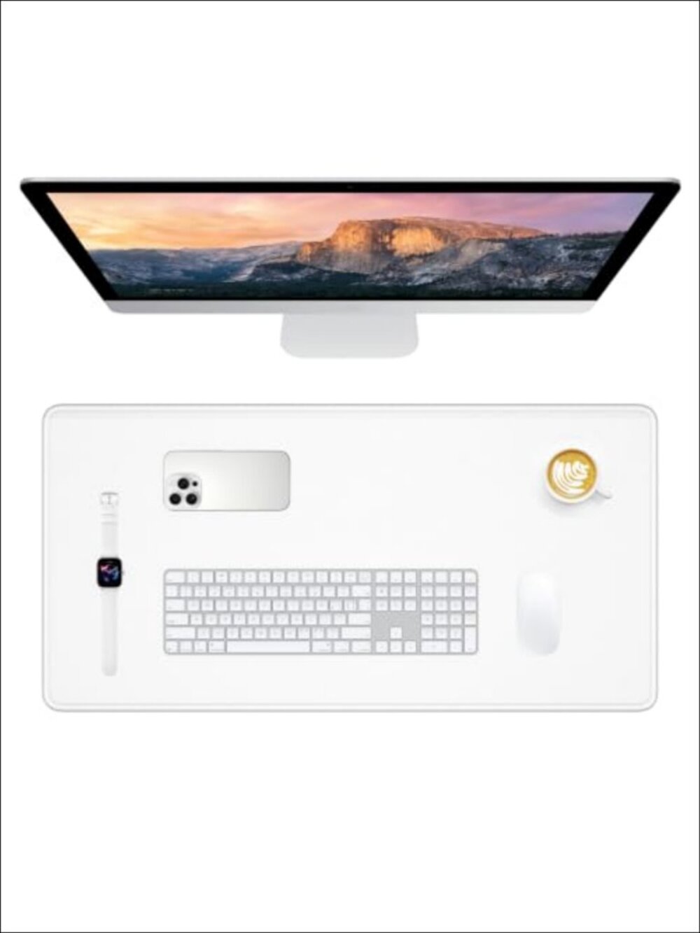 XXL Extended Gaming Mouse Pad with Stitched Edges Non-Slip Base